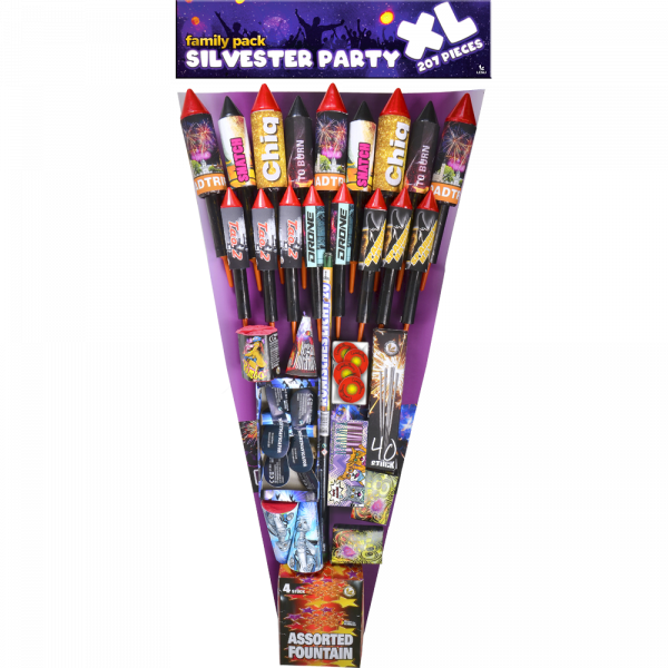 Silvester Party XL, Familien-Sortiment, 207-tlg.